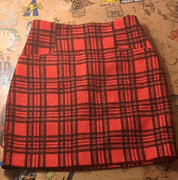 Gianni Bini Dresses & Skirts - Gianni Bini Red and Black Plaid Mini Skirt